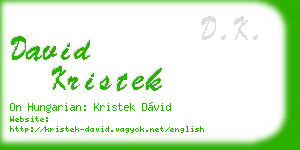 david kristek business card