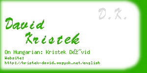 david kristek business card